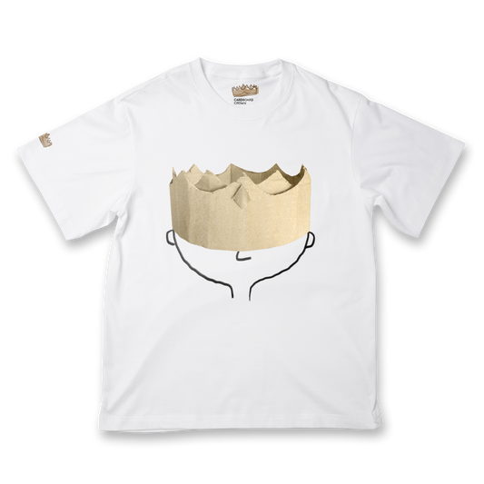 เสื้อยืดผู้ใหญ่ ทรงโอเวอร์ไซส์ พิมพ์ลาย Cardboard Crown Original